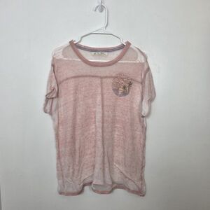 We The Free Light Pink Sheer Tee